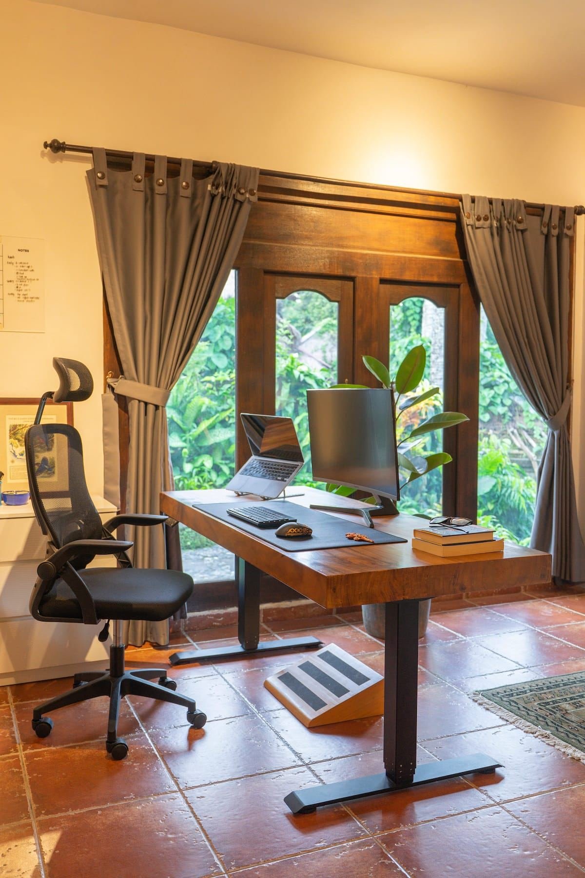 Second desk by the windows